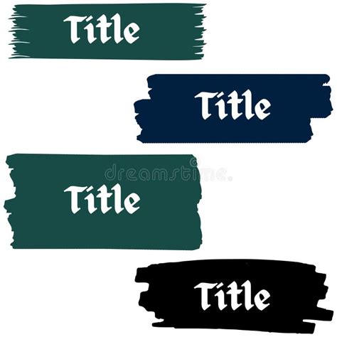 Colorful Title Box Banner Title Box Banner Design Stock Vector