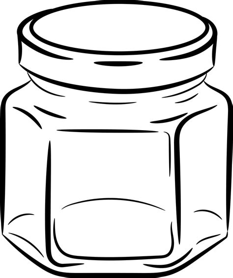 Glass Jar Jar Drawing Doodle Style Sketch A Jar With A Lid 3129642