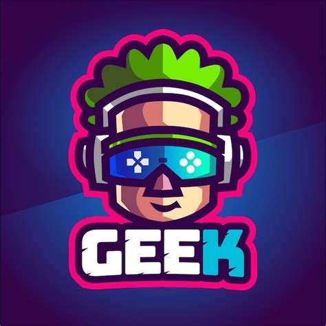 Premium Vector Gamer Geek Colorful Mascot Gaming Logo