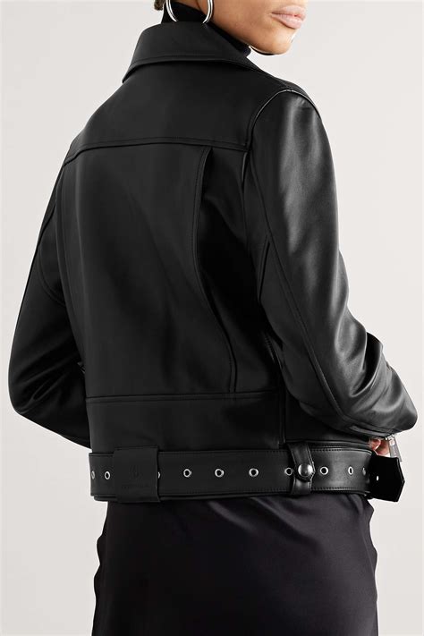 Black Benjamin Leather Biker Jacket Anine Bing Net A Porter