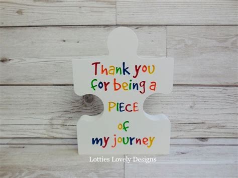 Thank You For Being A Piece Of My Journey Teacher Quote Etsy