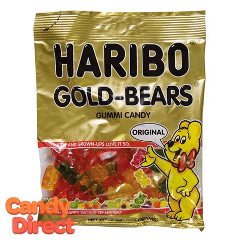 Gold Bears Haribo Gummi Candy 5oz Bags 12ct