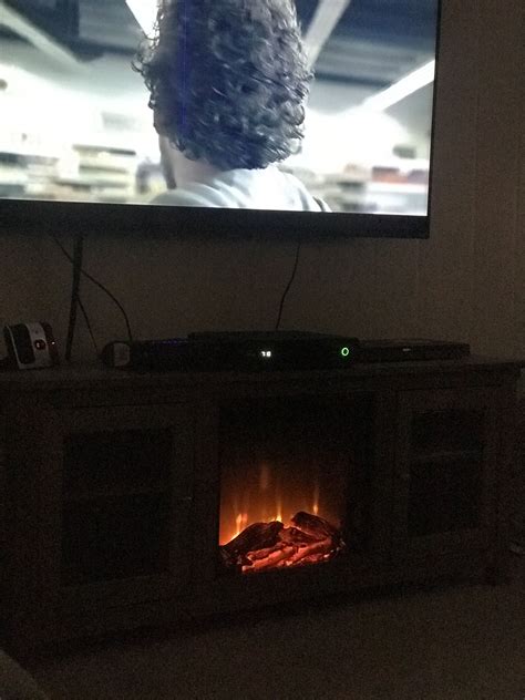 Watching Netflix And Enjoying The Fireplace Home Sweet Home ♥️ Sweet