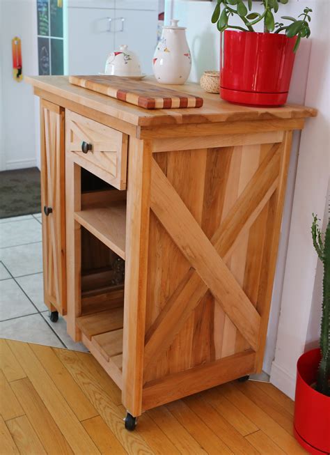 Ana White Modified Version Of The Rustic X Small Rolling Kitchen