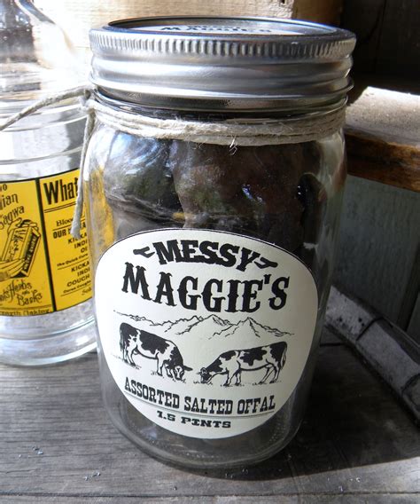 Novelty Messy Maggie S Salted Offal Mason Jar Etsy