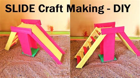 Park Model Slide Making Craft Ideas Using Cardboard For School Kids In