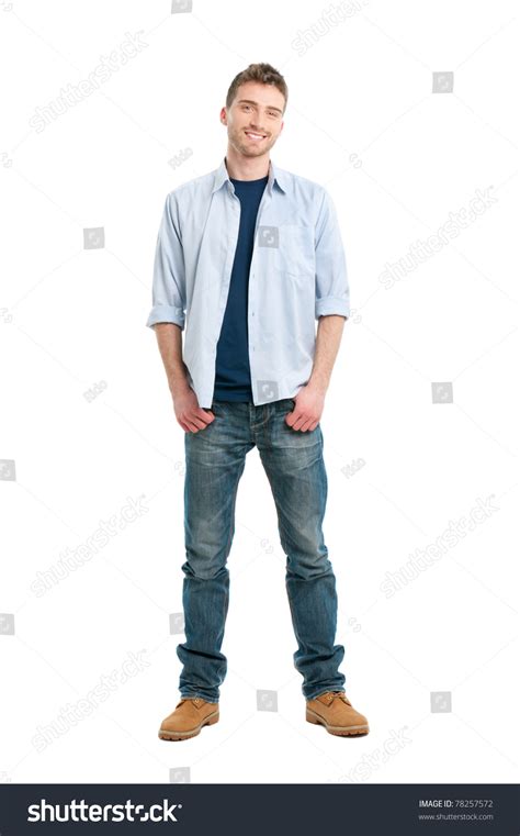 Happy Smiling Young Man Standing Full Stock Photo 78257572 Shutterstock
