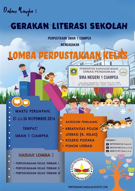 Poster Perpustakaan Sekolah Lakaran