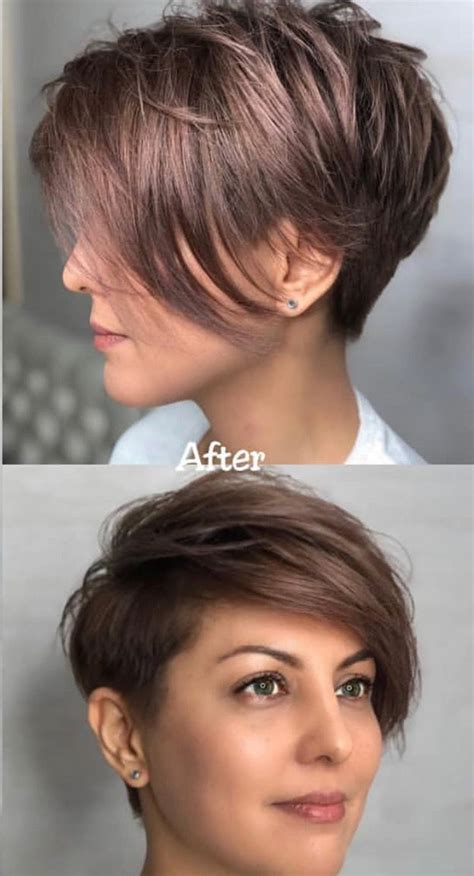 Short Hairstyles For Thick Hair Very Short Hair Short Pixie Haircuts Short Hair With Layers