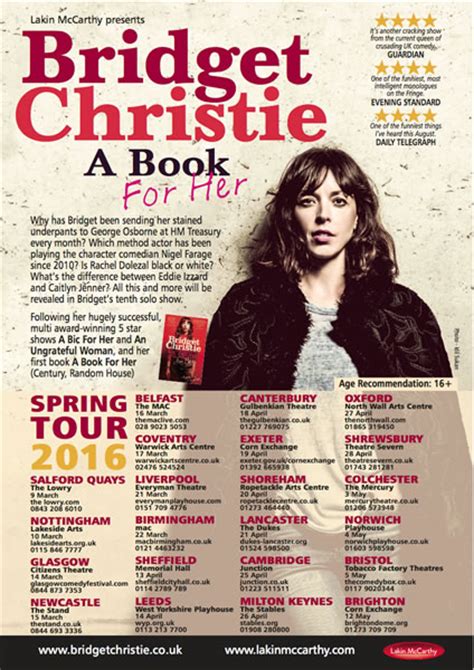 bridget christie who am i on tour now march newsletter