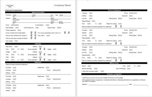 printable  job application form templates
