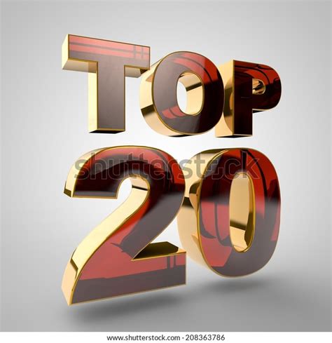 3d Golden Text Top 20 Stock Illustration 208363786 Shutterstock