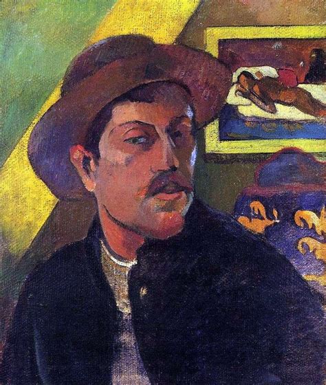 Self Portrait In A Hat By Paul Gauguin ️ Gauguin Paul