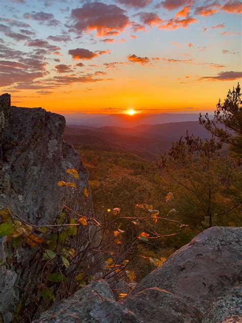 Sunset In The Blue Ridge Mountains Shenandoah National Park Va Oc