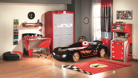 A red and black car bedroom you really don't need a car bed for a car themed bedroom. Need for sleep collection kids car bedroom - Eclectic ...