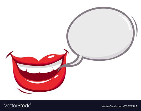 Happy Talking Mouth Royalty Free Vector Image Vectorstock