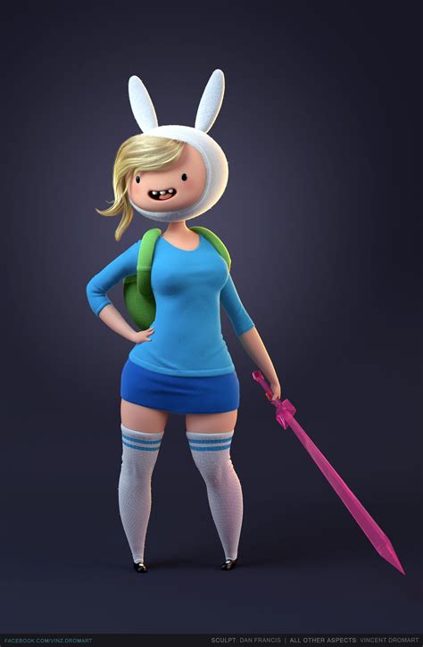Artstation Fionna Adventure Time Vincent Dromart Human Character Models Cartoony