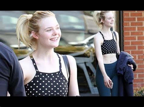 Elle Fanning Shows Off Her Toned Tummy Inc Rop Top Youtube