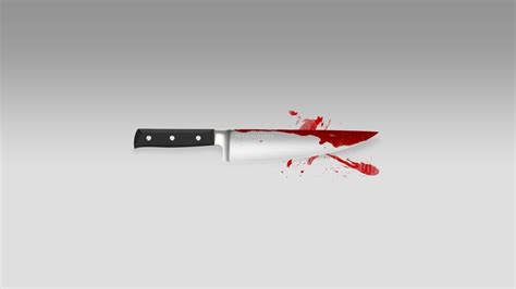 Bloody knife in hand pop art vector illustration. Knife With Blood Dripping Drawing