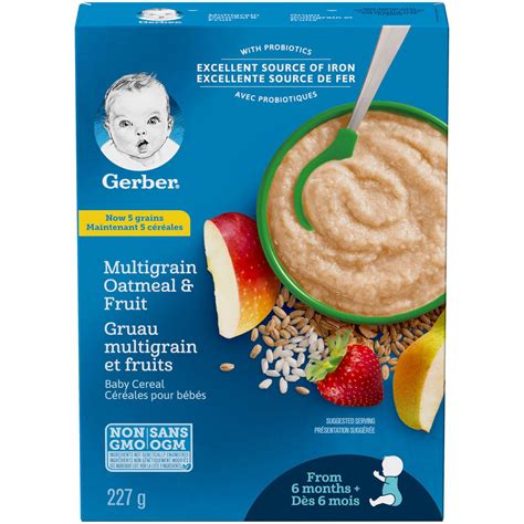 Gerber® Stage 2 Multigrain Oatmeal And Fruit Baby Cereal 227 G Walmart