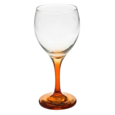 Orange Stemmed Wine Glasses 105 Oz Elegant Wine Glasses Champagne