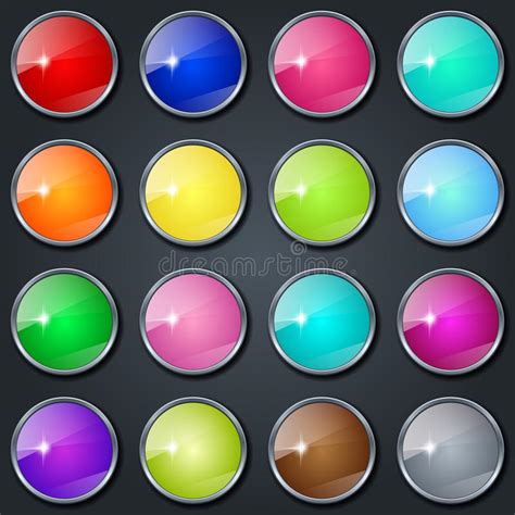Colorful Glass Buttons Stock Vector Illustration Of Vector 42693415