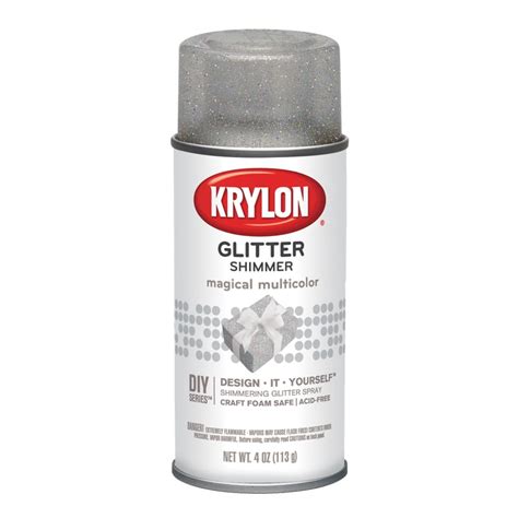 Krylon Glitter Shimmer Spray Paint 4 Oz Magical Multi Color