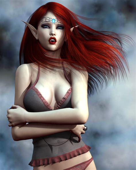 Evinessa Fantasy Sexy Devil Vamp Elf Red Hair 001 By Evinessa On Deviantart