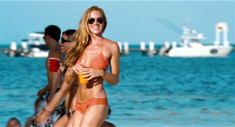 Emily Wickersham Hot Beach Bikini Pictures Orange Swimsuit