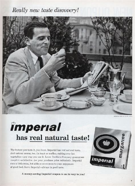 Imperial Margarine Ad From The May 13 1957 Issue Of Life Magazine