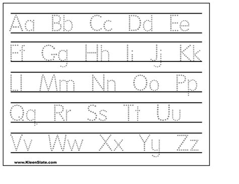 Alphabet Letter Tracing Worksheet Download Printable Pdf Templateroller