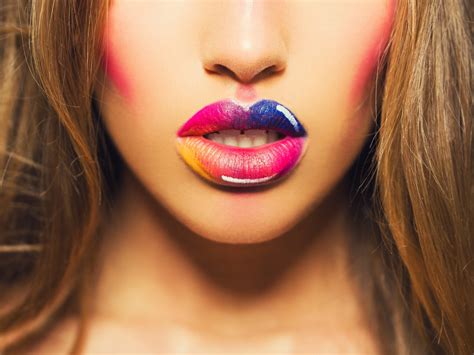 829292 lips closeup multicolor rare gallery hd wallpapers