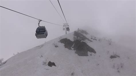 Gondola Lift Slowly Descent From Stock Footage Video Royalty Free Shutterstock