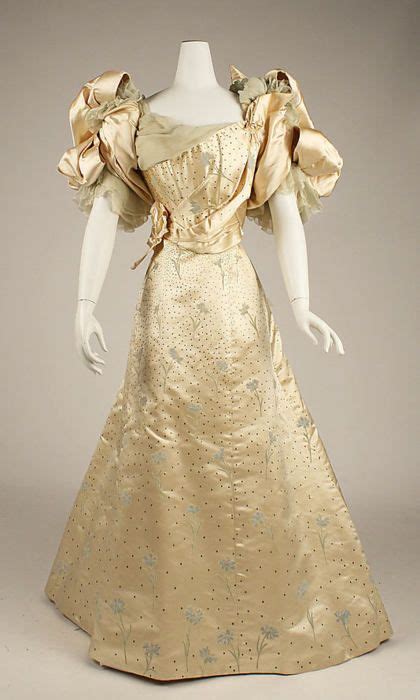 19th Century Clothing Styles Shaw Ball Gown Worth C1893 Silk