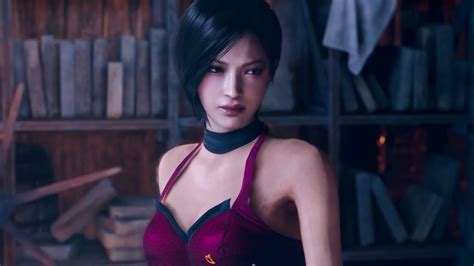 ada wong re4 red dress resident evil 4 remake youtube