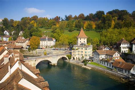 Aare River Bern Switzerland Stock Photo Image Of Outside Autumn