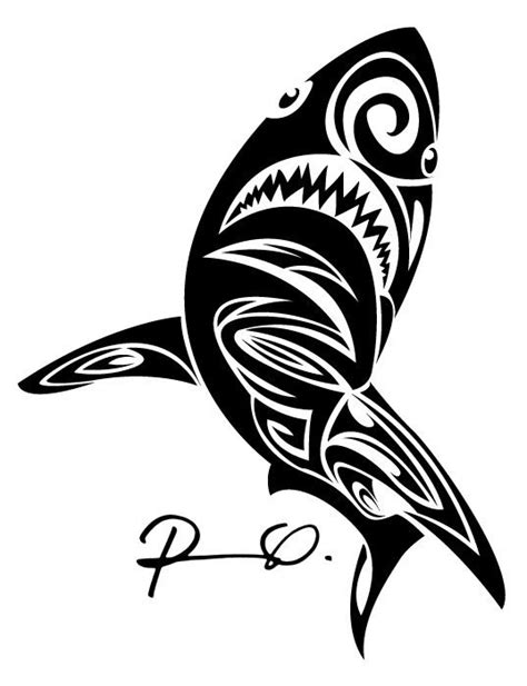 Tribal Shark By Roberto Ojeda Picture 2d Illustration Shark Tattoo