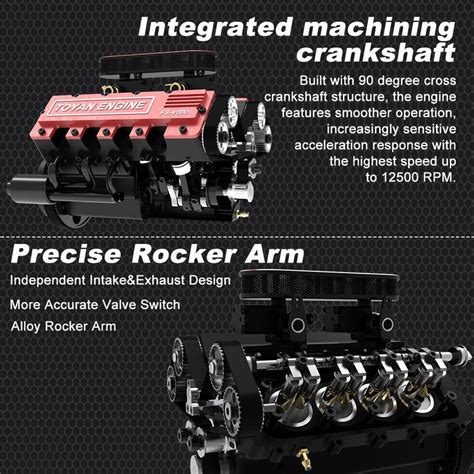 Toyan V8 Nitro Engine Fs V800 Rc Engine Model Building Kits 28cc