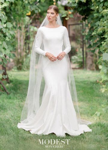 Modest Bridal By Mon Cheri Tr11988 Button Back Wedding Gown