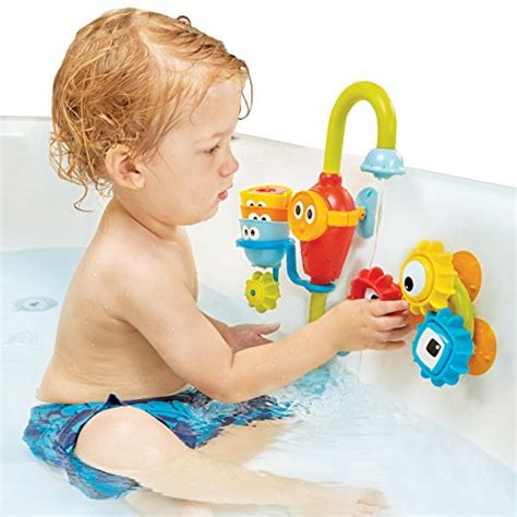 These water toys for babies are sealed shut, so you won't have to worry about mold. Yookidoo Baby Bath Toy- Spin N Sort Spout Pro- Three ...