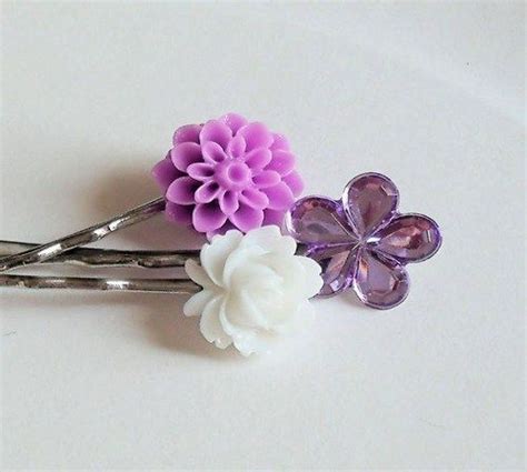 Pretty Purple Spring And Summer 3pc Hair Pin Set