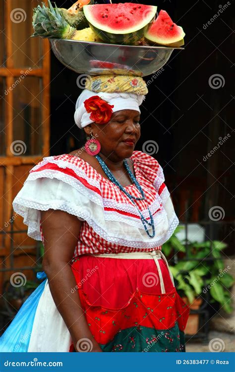 Colombia Woman In Cartagena Editorial Photography Image Of Folclore