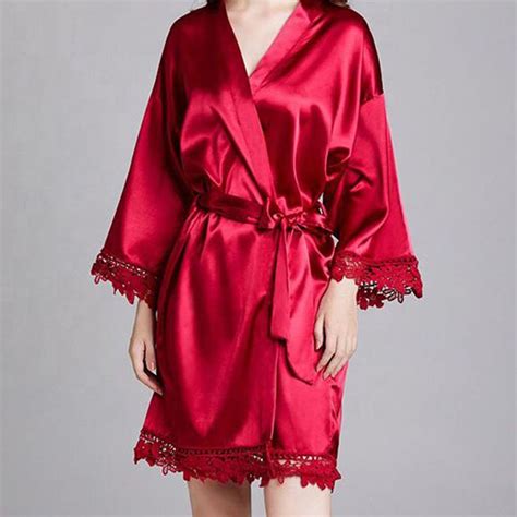 The Sweetheart Satin Kimono Robe Womens Robe Silk Satin