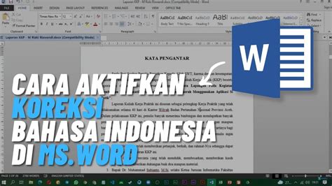 Cara Mengaktifkan Koreksi Bahasa Indonesia Otomatis Di Microsoft Word
