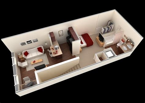 Studio Apartment Floor Plans