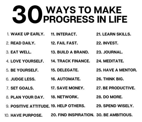 30 Ways To Make Progress In Your Life The Social Media Butterfly