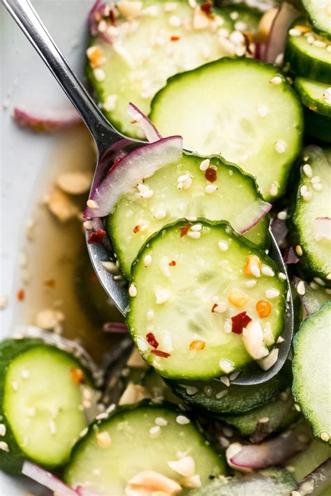 Sweet And Tangy Thai Cucumber Salad Recipe Little Spice Jar
