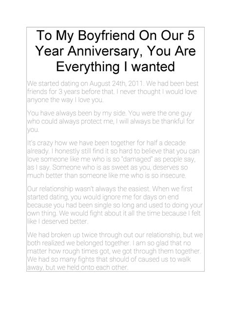 2 Year Anniversary Letter To Boyfriend Collection Letter Template