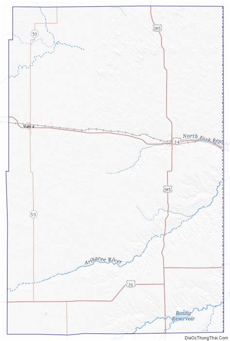 Topographic Map Of Yuma County Colorado Colorado Map Yuma