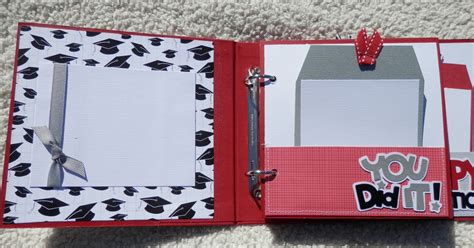 6x6 Red And Black Graduation Scrapbook Album With Cap And Tassel Etsy